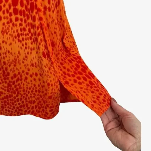 Motel Rocks Womens Two Piece Chelin Crop Top & Skirts Cheetah Tangerine Size XXS - Picture 4 of 11